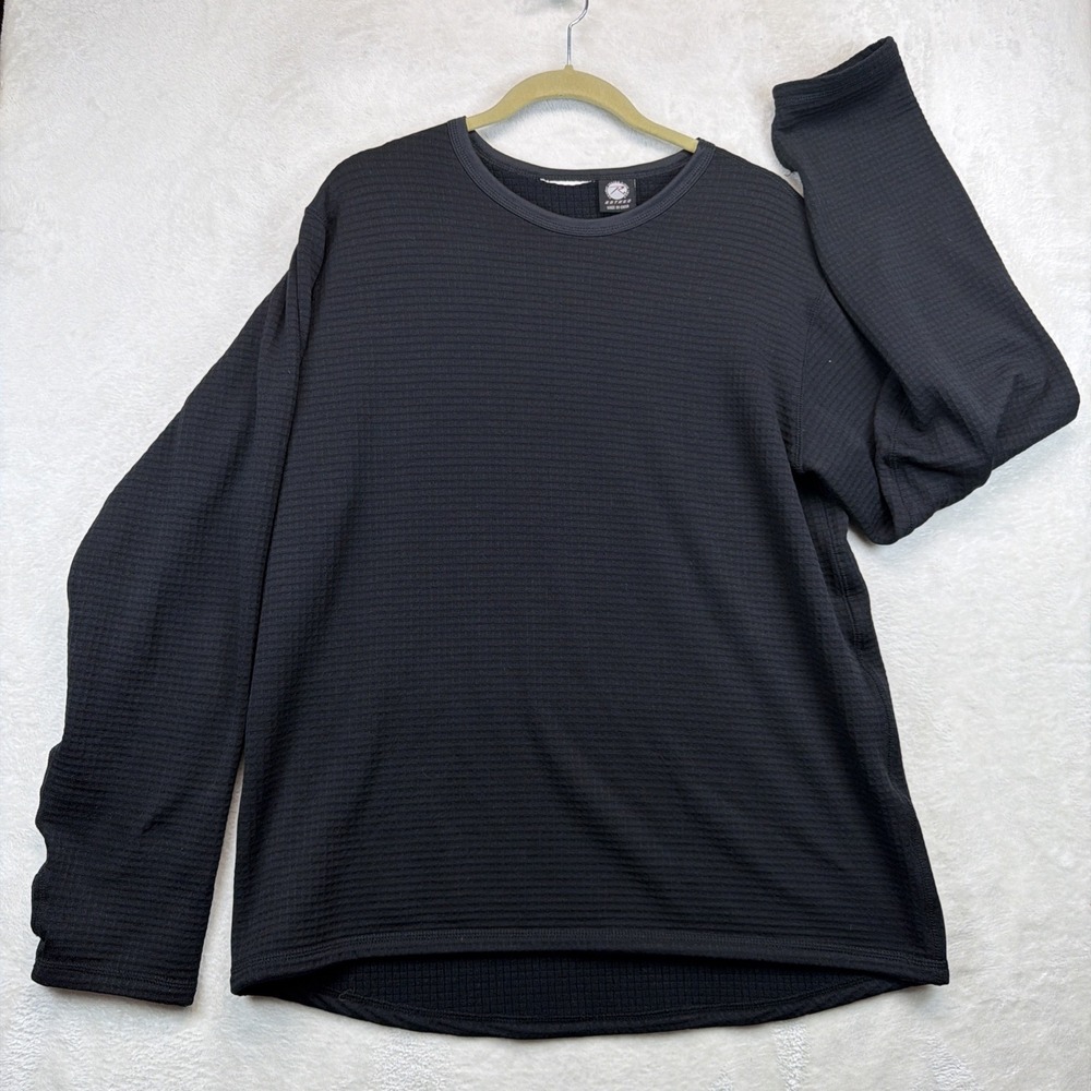 Rothco Waffle Knit Thermal Shirt Base Layer Crewneck Black Men's Medium